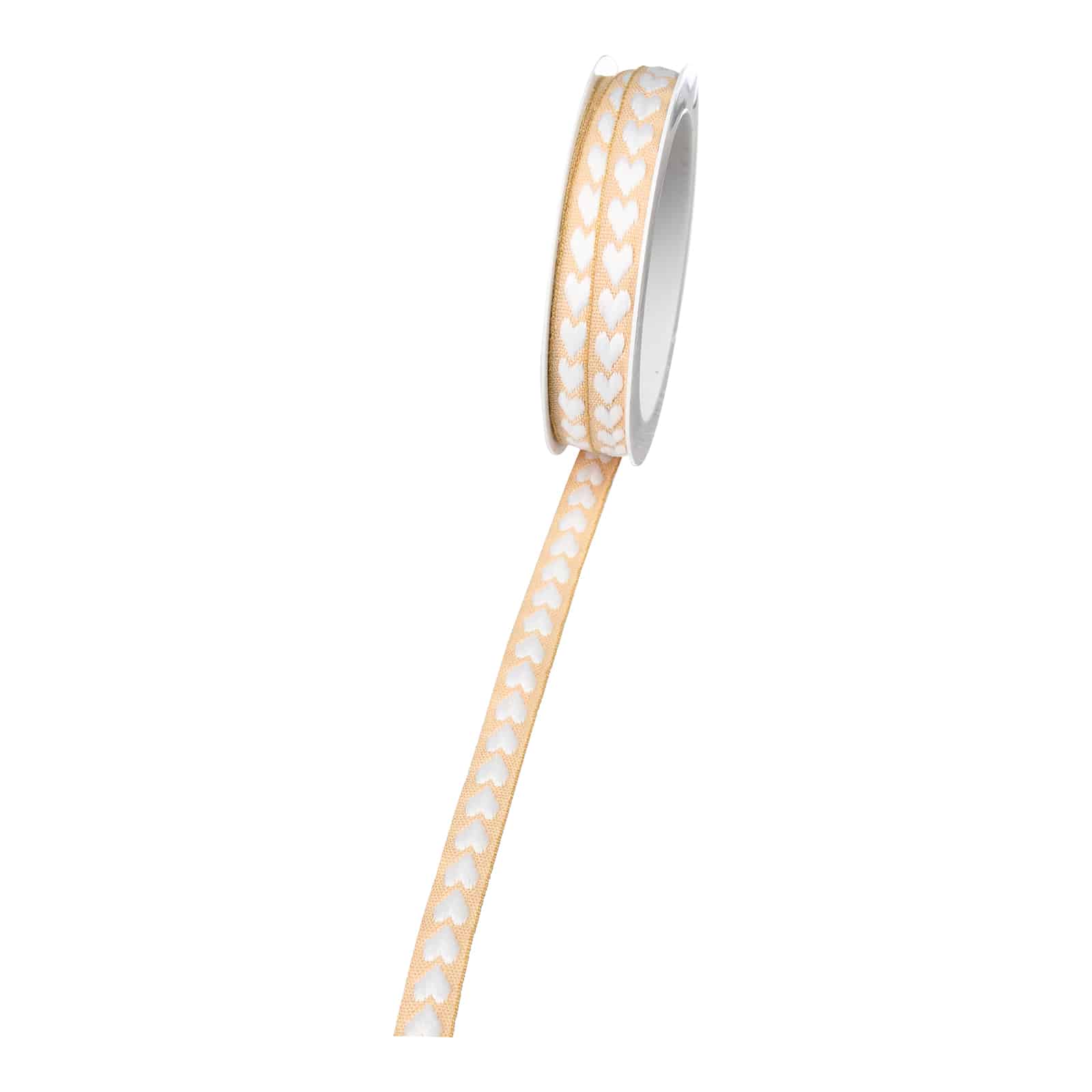 Band Herzchen Weiß,L 3.000 x B 10 mm