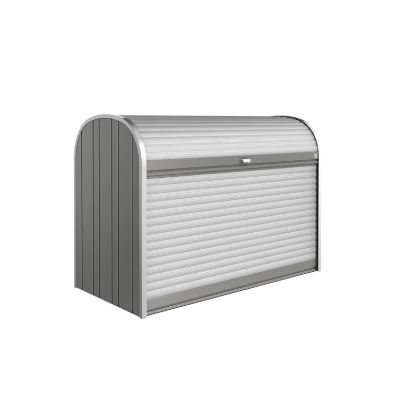 Box de rangement StoreMax gris métallisé 1,9 x 0,97 x 1,36 m BIOHORT
