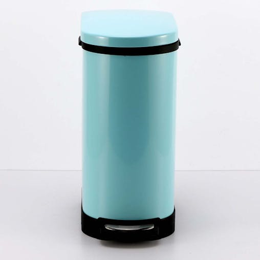 SOGA 4X Stainless Steel Foot Pedal Bin U Shape Blue 10L