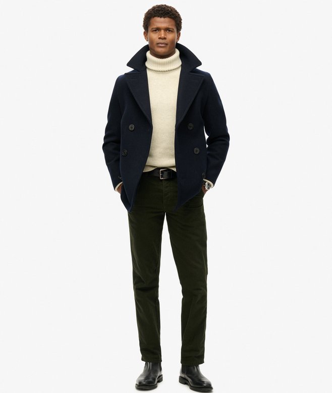 The Merchant Store - Wool Blend Pea Coat