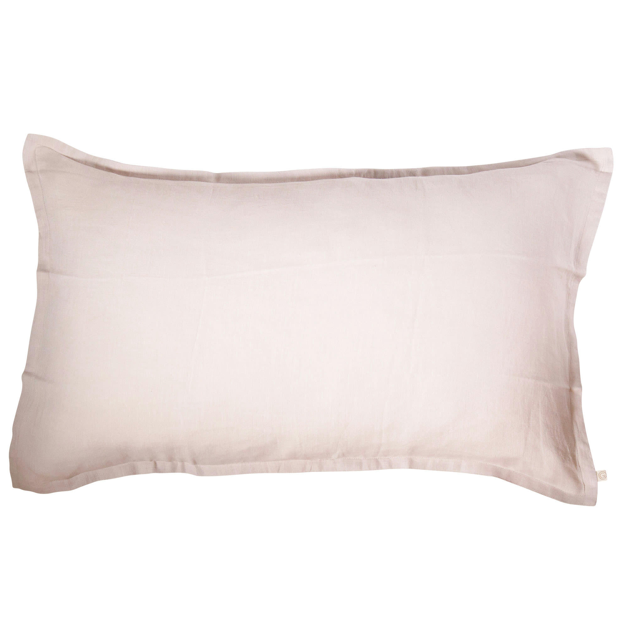 LES ESSENTIELS - Taie d'oreiller en lin lavé beige foncé 60x70