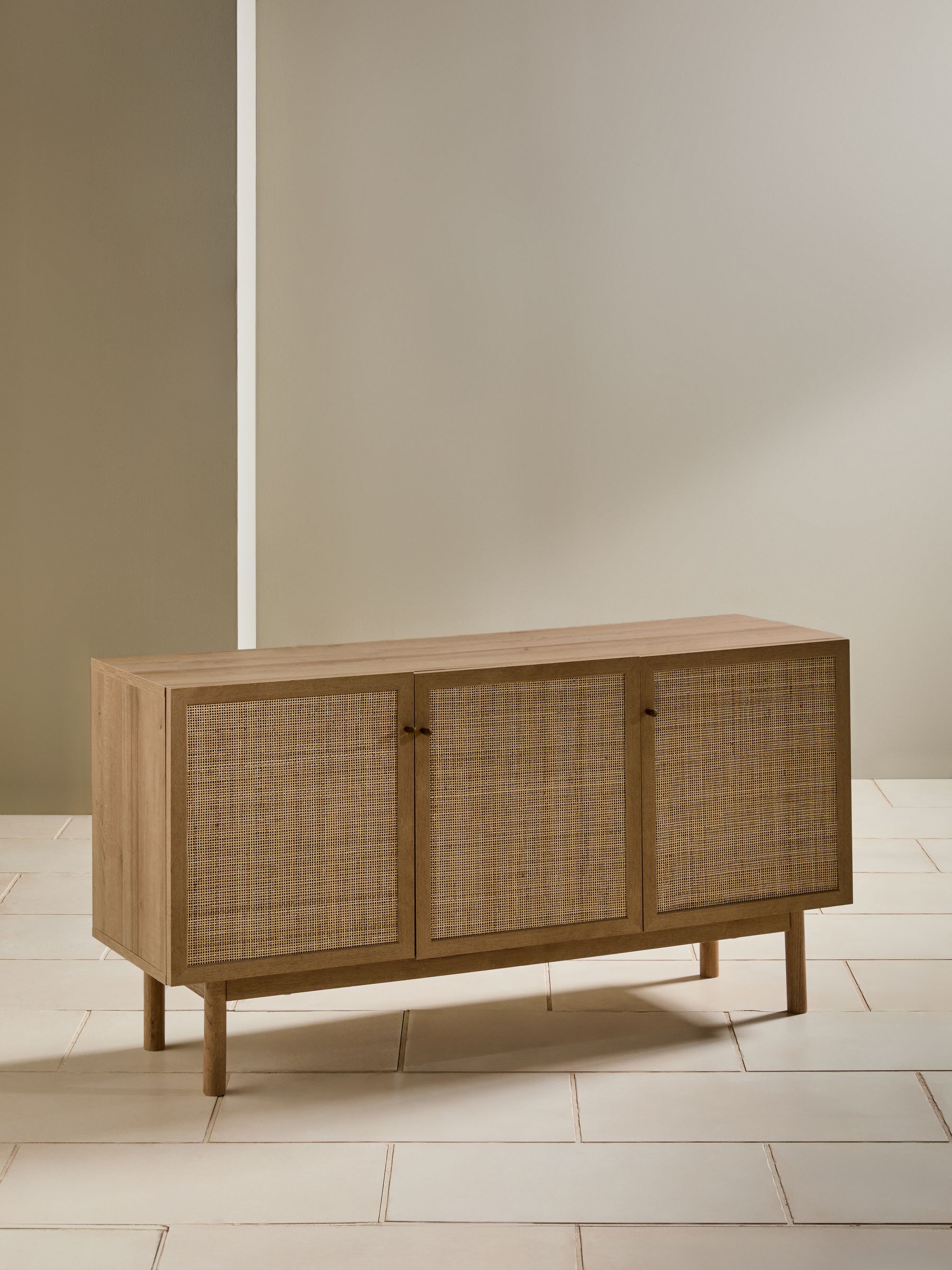 Pavia Rattan Large Sideboard in Oak Effect