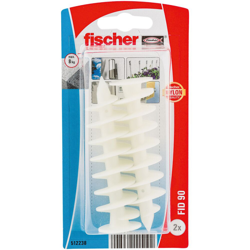 Cheville FID pour matériaux isolants Ø 25 x 90 mm 2 pièces