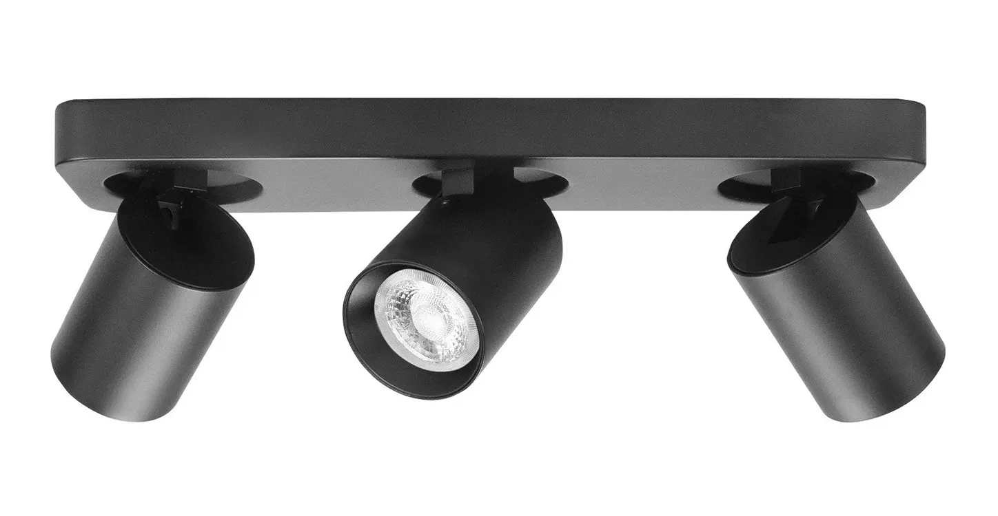 Highlight spot Oliver - 3 lichts - 35 x 13  cm - zwart
