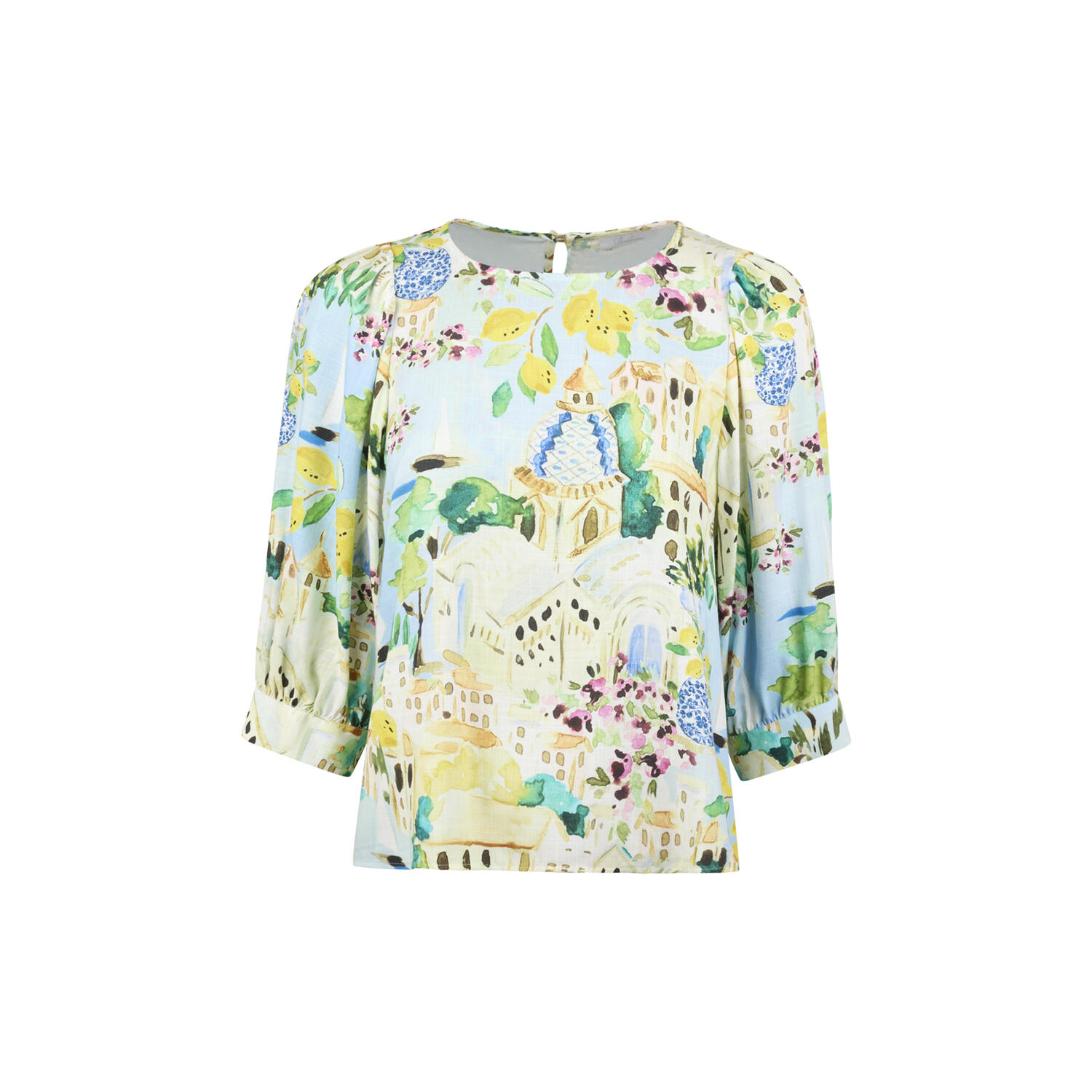 Carmen Blouse Puff sleeve, multi pattern