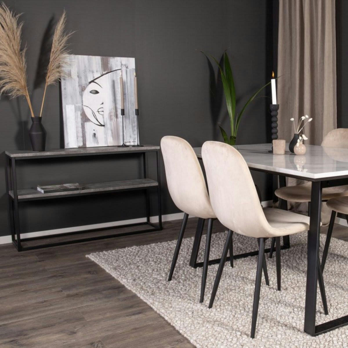 RITZ - Console 2 plateaux effet béton