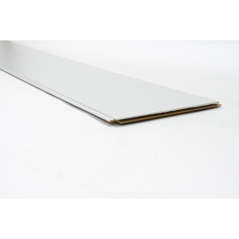 Lambris revêtu pour plafond Reno blanc 130 x 21 x 0,7 cm 9 pièces