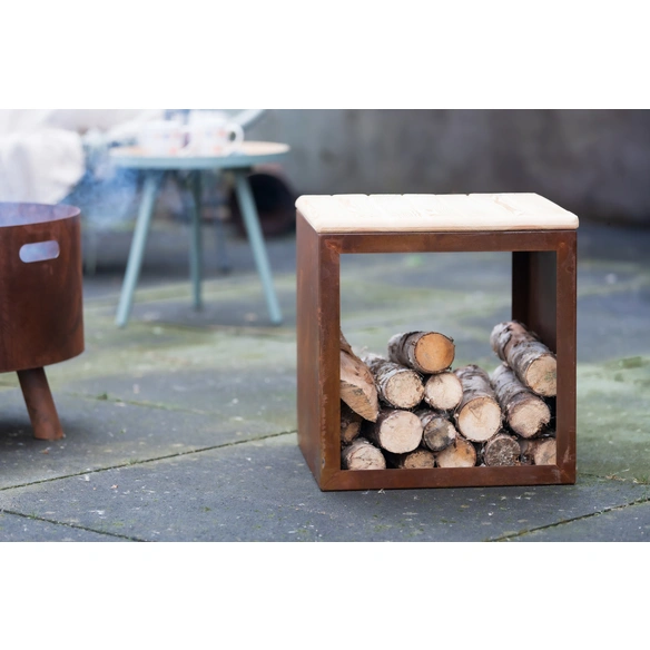 Holzlager »Tyr«, LxBxH: 50x40x43 cm, braun