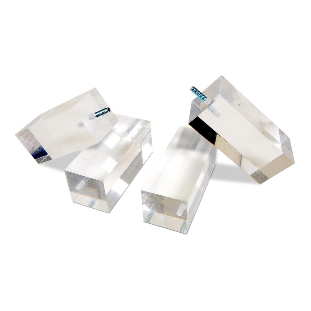 ACCESSOIRES - Pied de lit carré Plexiglas Hauteur 20 (vendu à l'unité)