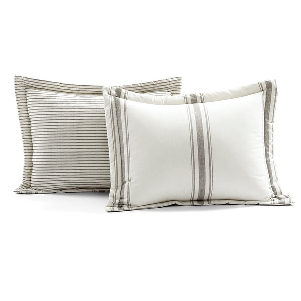 Lush Decor Farmhouse Stripe 3-piece Comforter Set