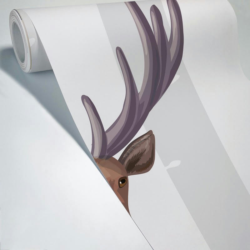 BALADE EN FORET - Papier Peint Panoramique L240xH270cm Multicolore