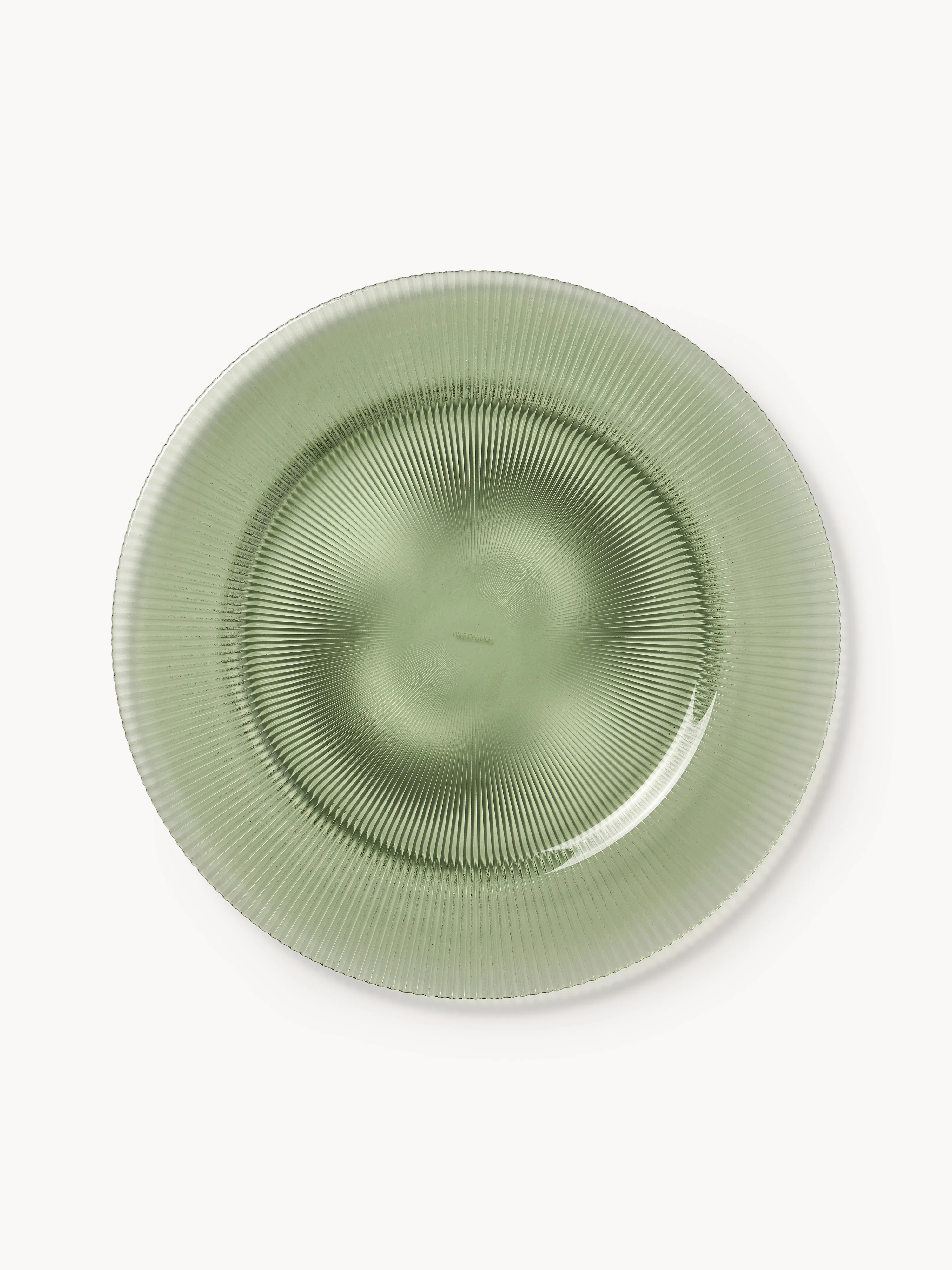 Platzteller Effie mit Rillenrelief, 2er-Set