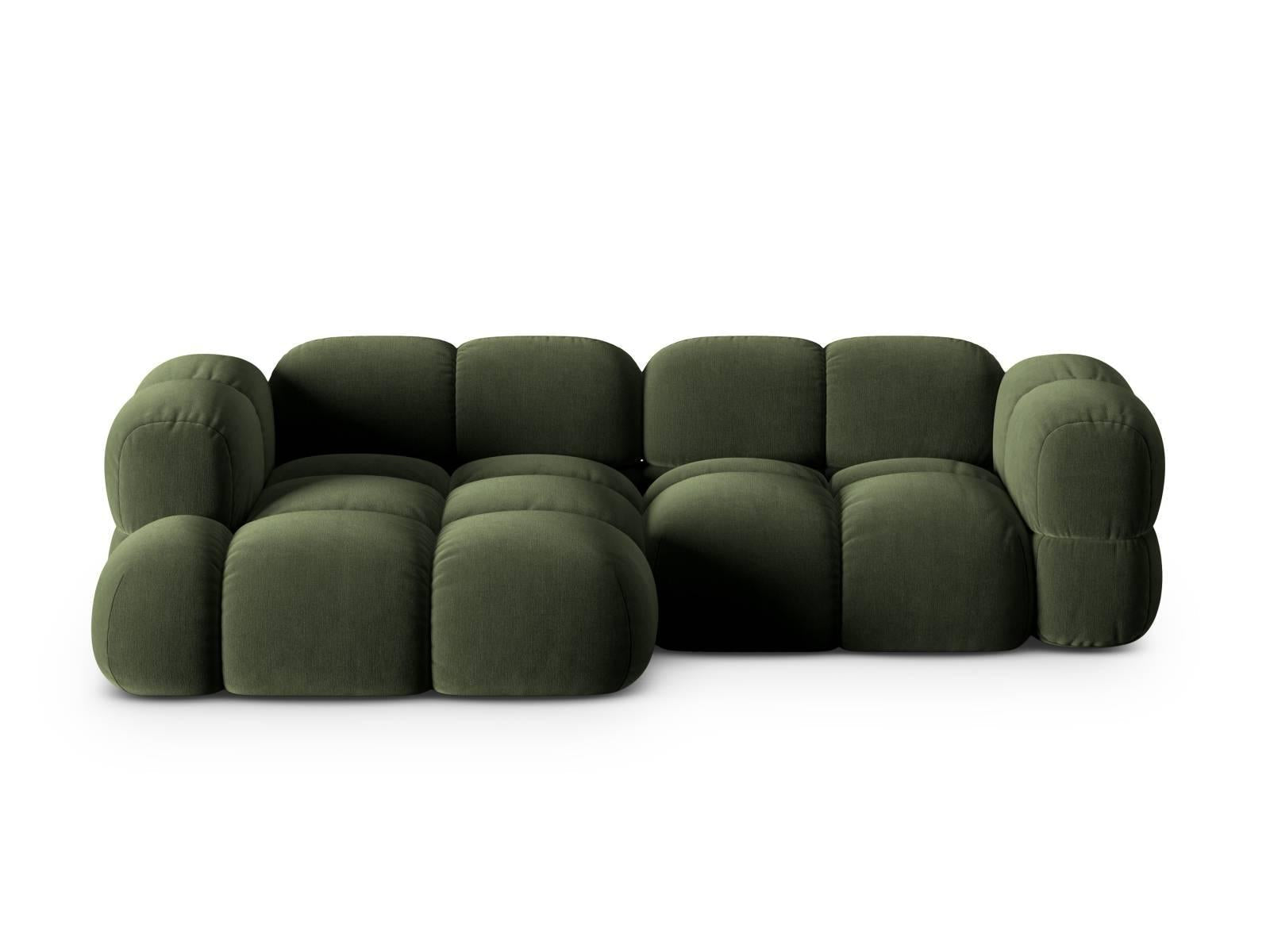 Cosmopolitan Design Loretto 2,5-zits Hoekbank Links - Velvet - Groen