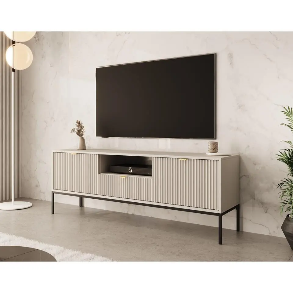 Meubella - TV-Meubel Navil - Beige - 154 cm