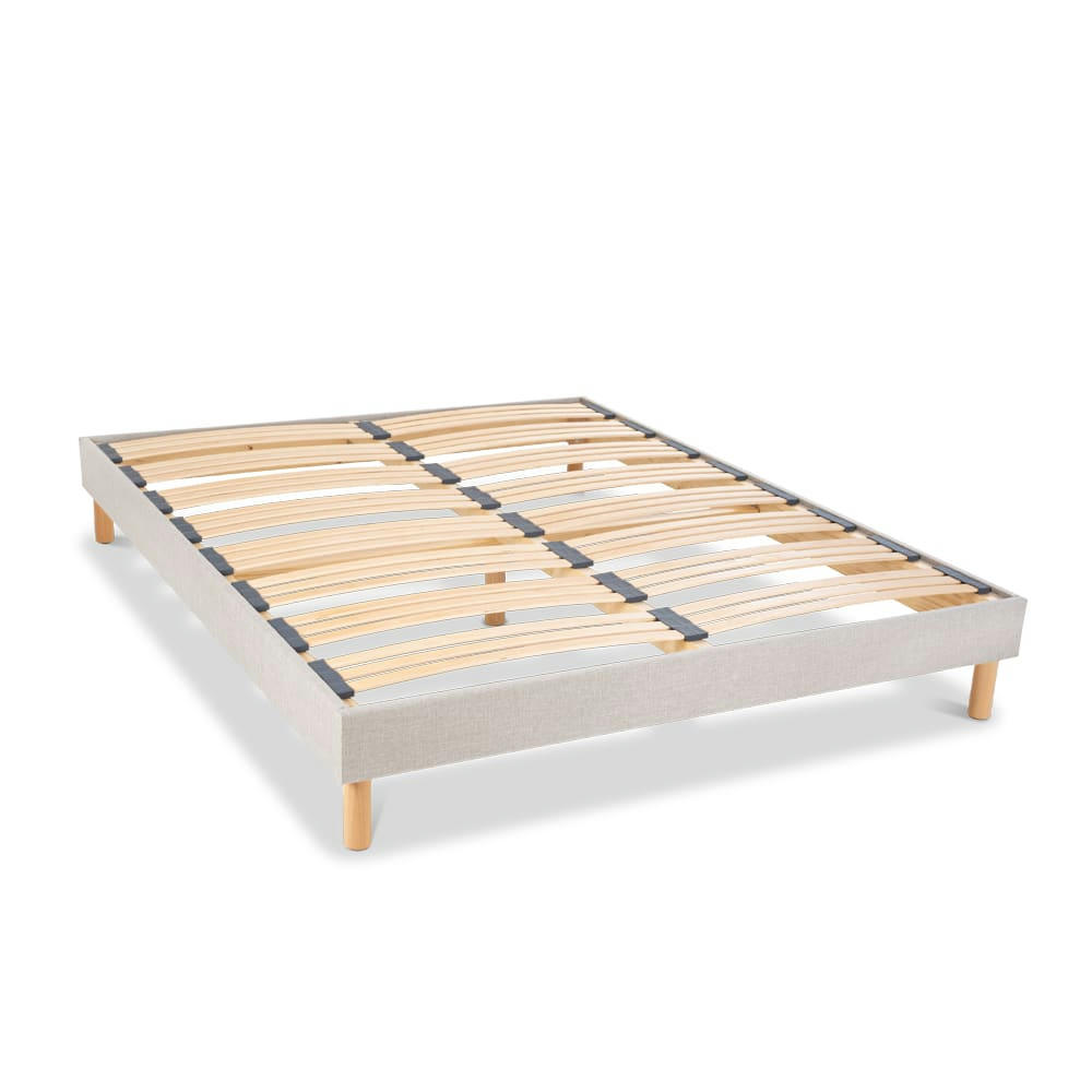 CAPITOLE - Sommier à lattes en bois  160x200  Coloris Gris  Livré en kit