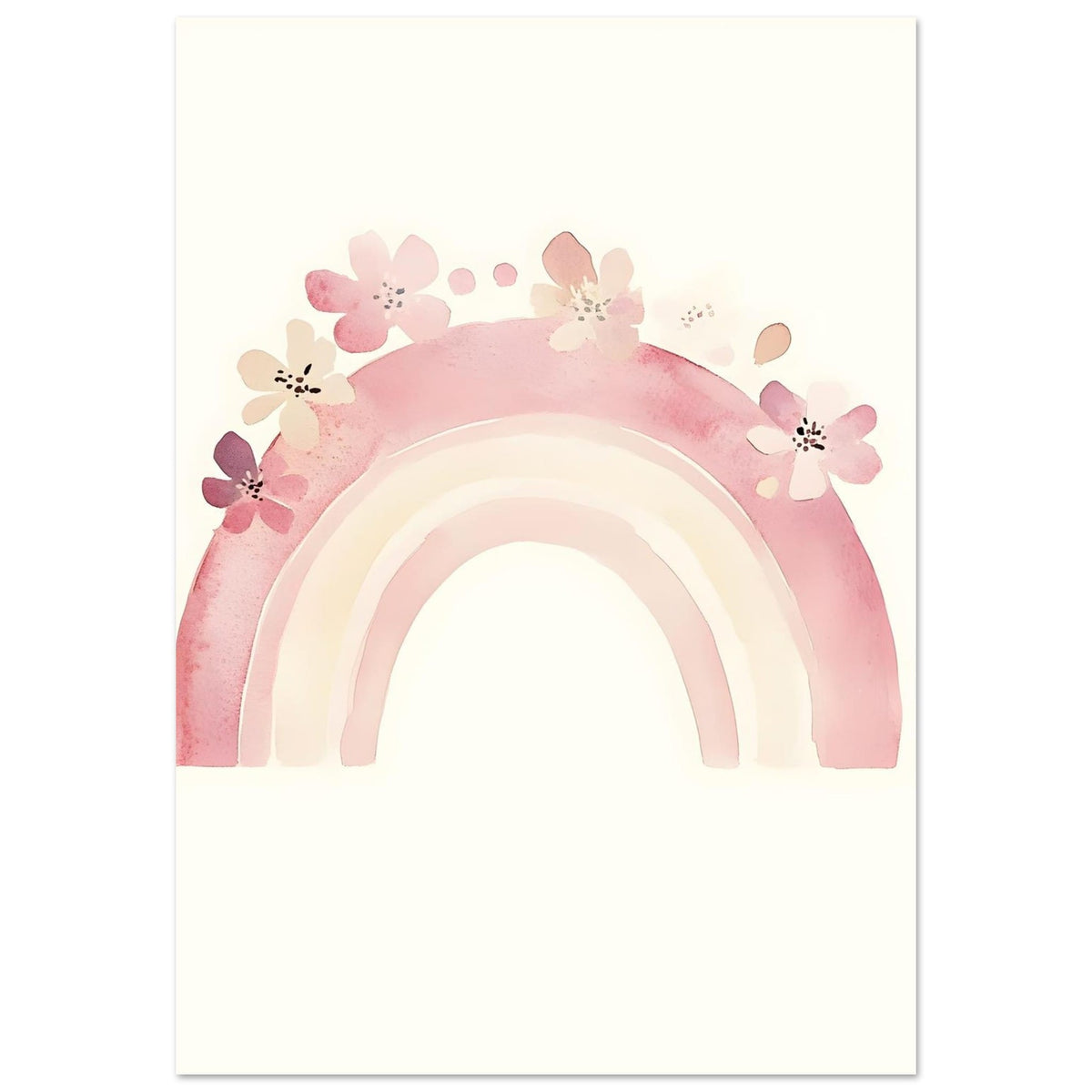 Artfulprints Poster Bloemen regenboog  - 70x100 cm - Meerkleurig