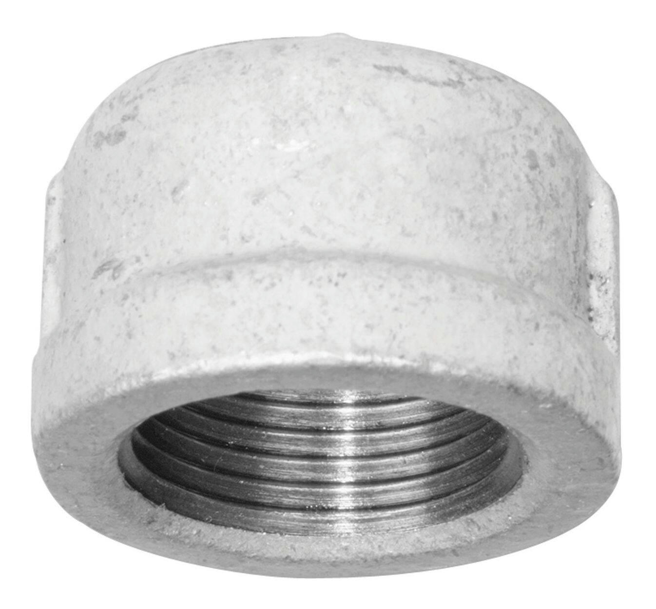 Aqua-Dynamic Galvanized Grey Steel Fitting Cap, Female Pipe Thread, 3/8-in