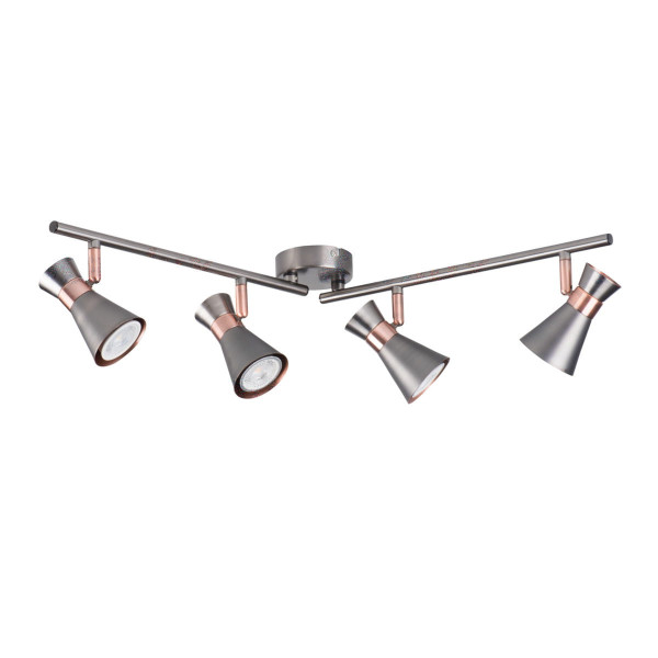 Spot listwa srebrno-miedziany MILENO4xGU10x35W wym:14x72x11cm IP20 Kanlux
