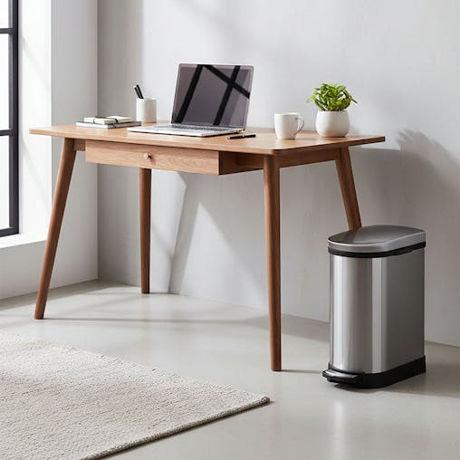 SOGA 4X Foot Pedal Stainless Steel Rubbish Recycling Garbage Waste Trash Bin 10L U