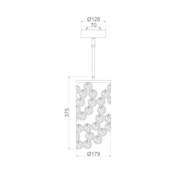 Lampa wisząca polerowany nikiel Lexi 1xE27x60W Feiss