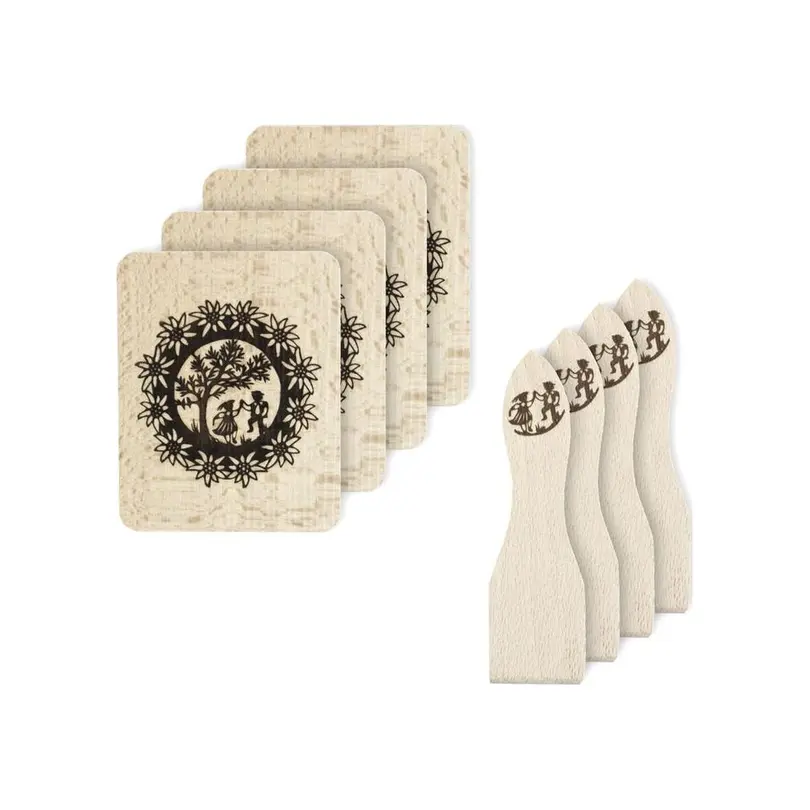 Racletteuntersetzer 4er-Set Swiss