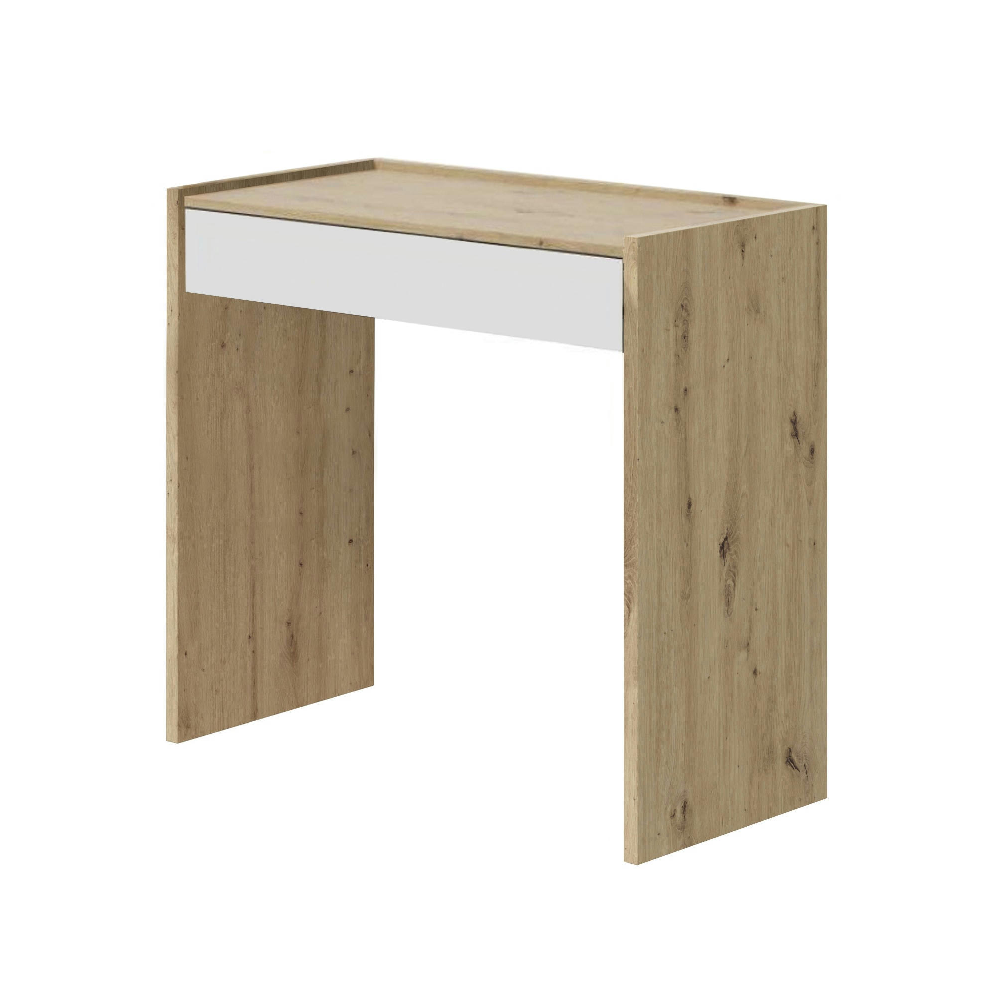 DDEPAOL - Bureau effet chêne noué et bois blanc