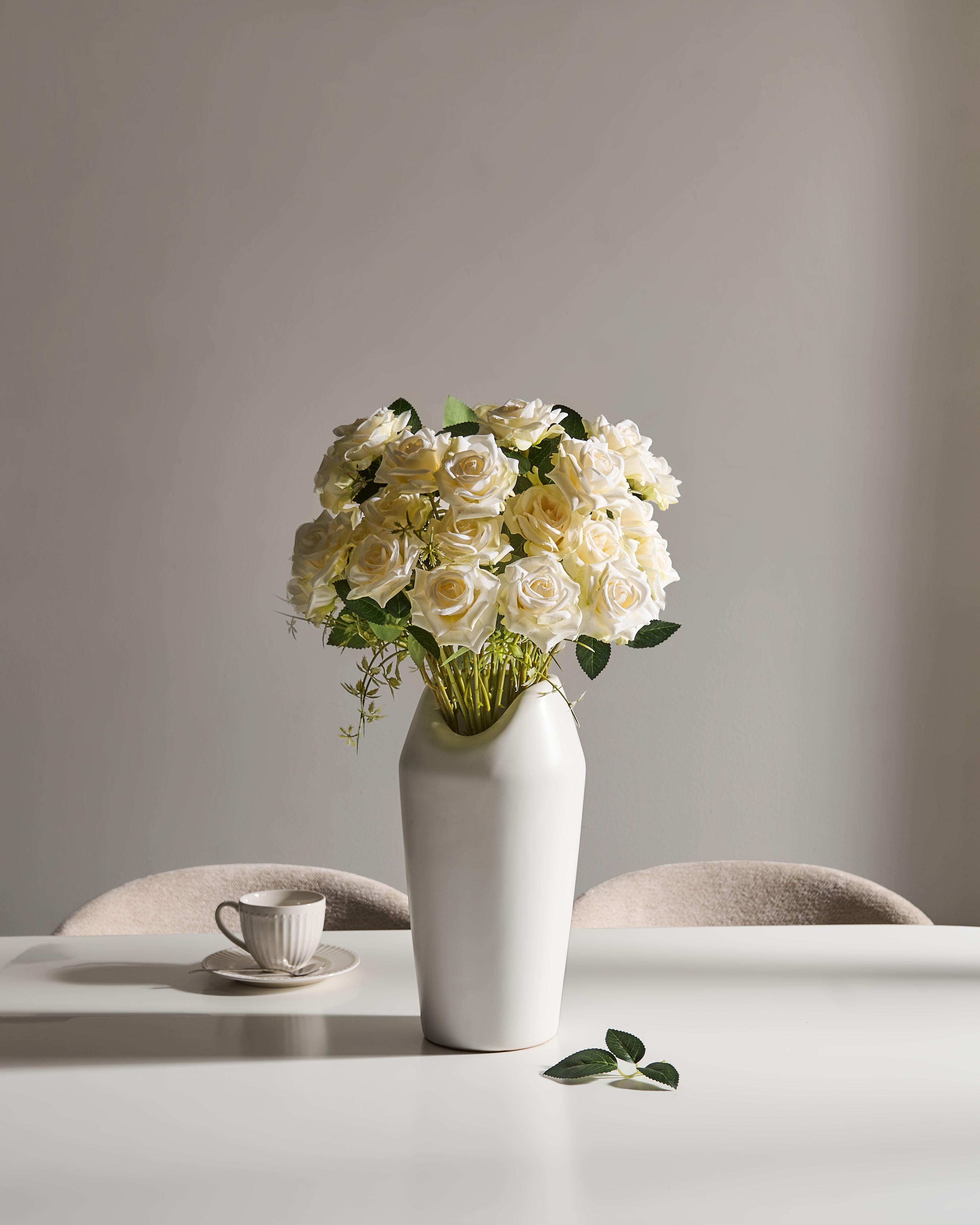 Artificial Flower Bouquet LAPAS 55 cm White