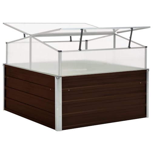 NNEVL Greenhouse Brown 100x100x85 cm Galvanised Steel