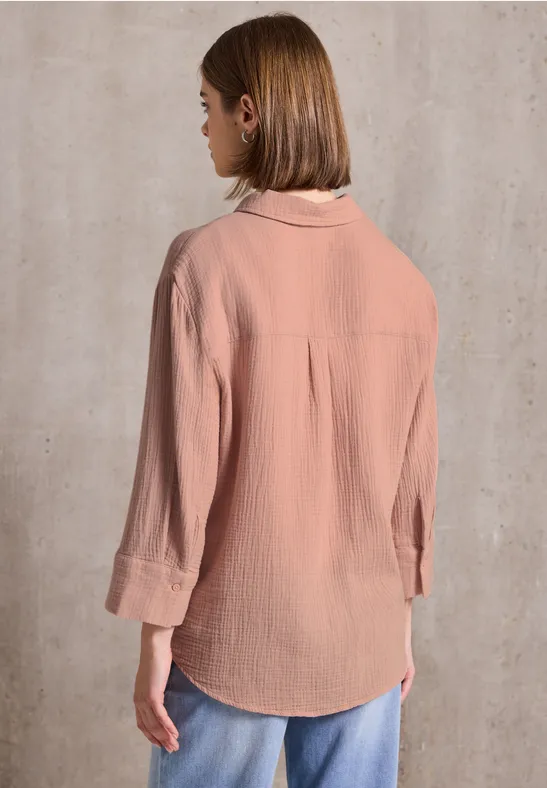 Musselin Hemdbluse