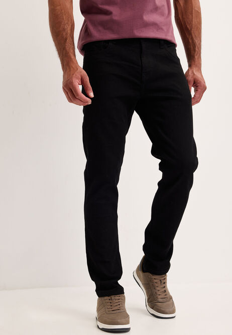 Mens Black Stretch Slim Jeans