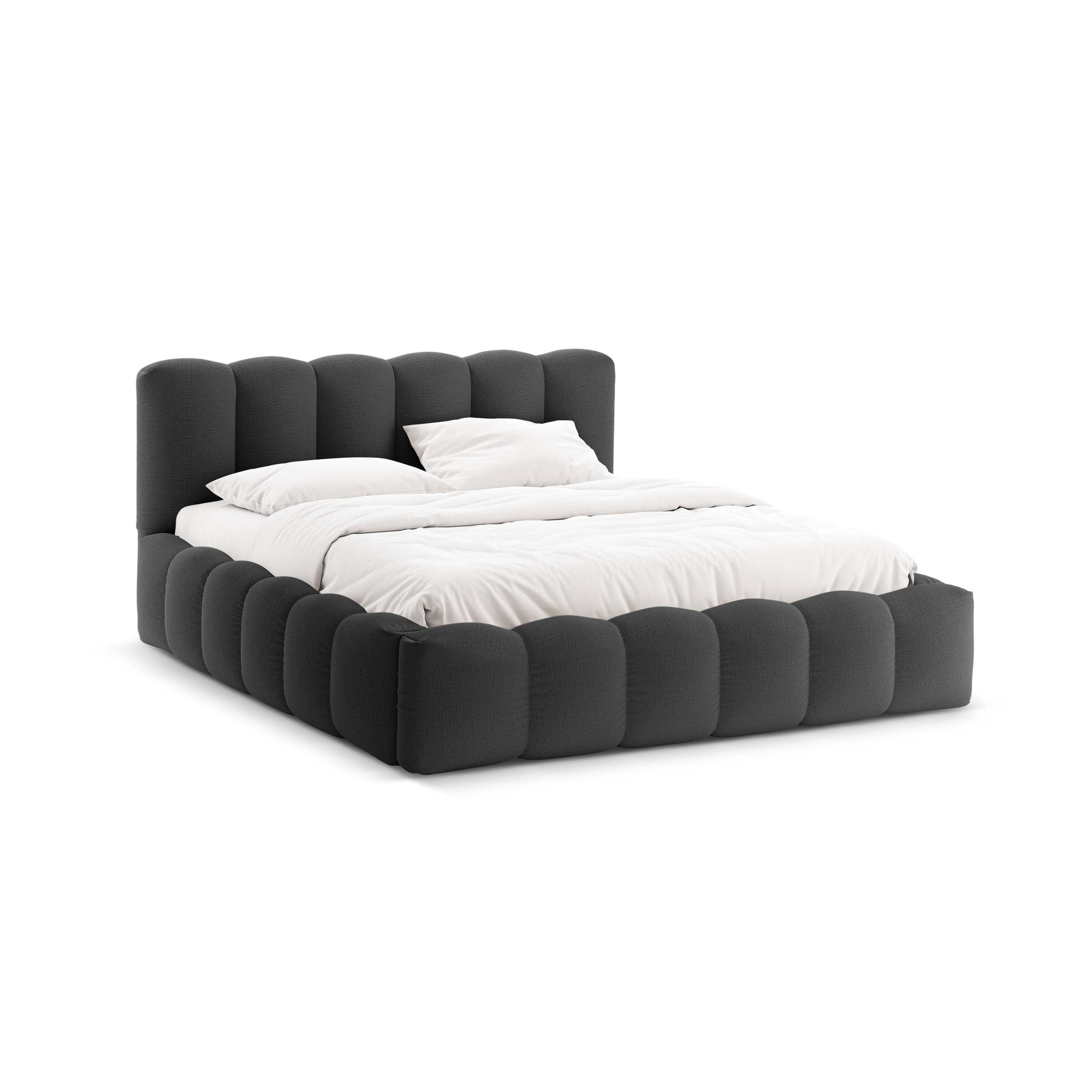 Micadoni Lupine Bedframe met Opbergruimte 180 x 200 cm - Antraciet