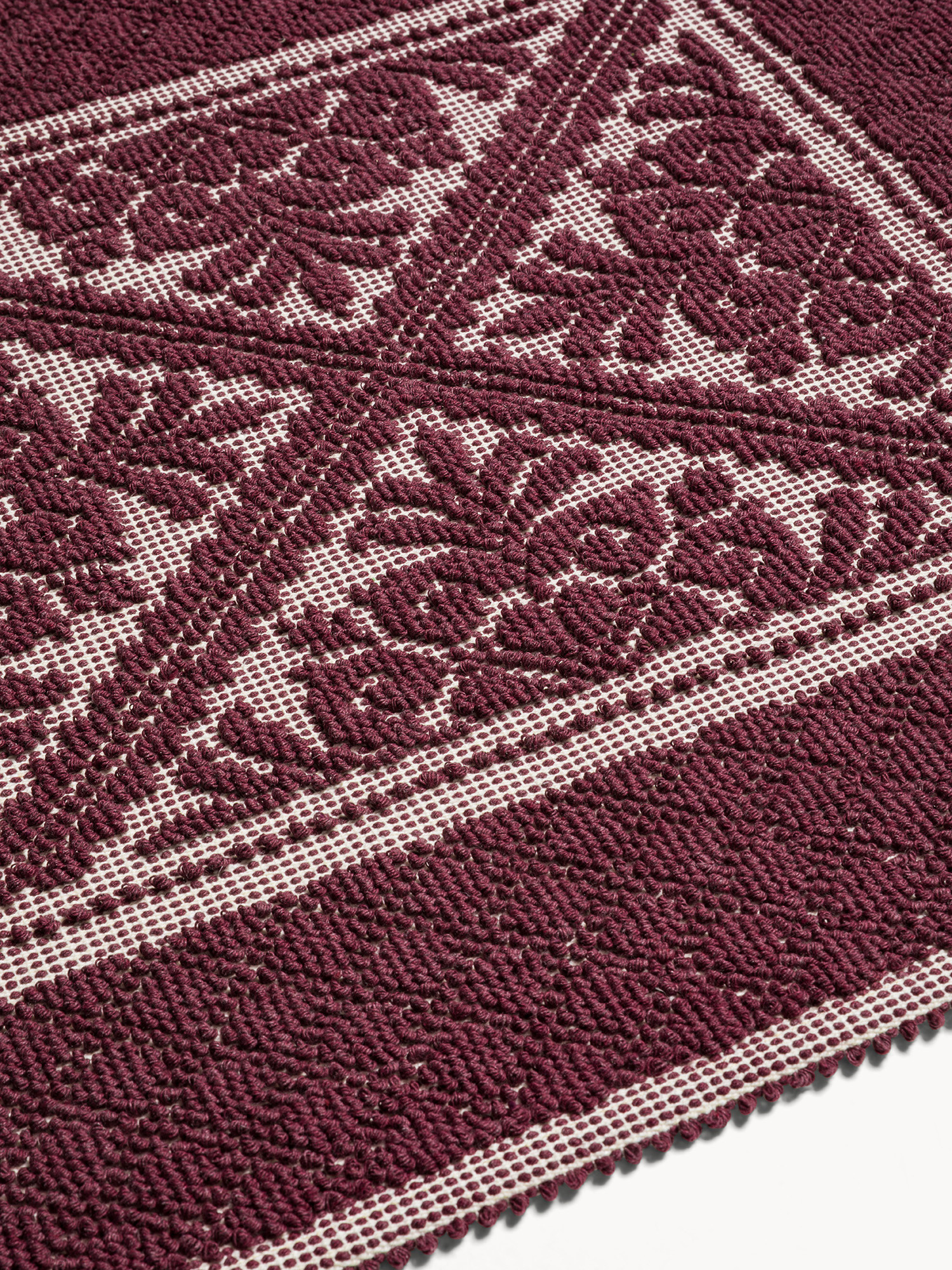 Tappeto da cucina sardo in puro cotone tinta unita