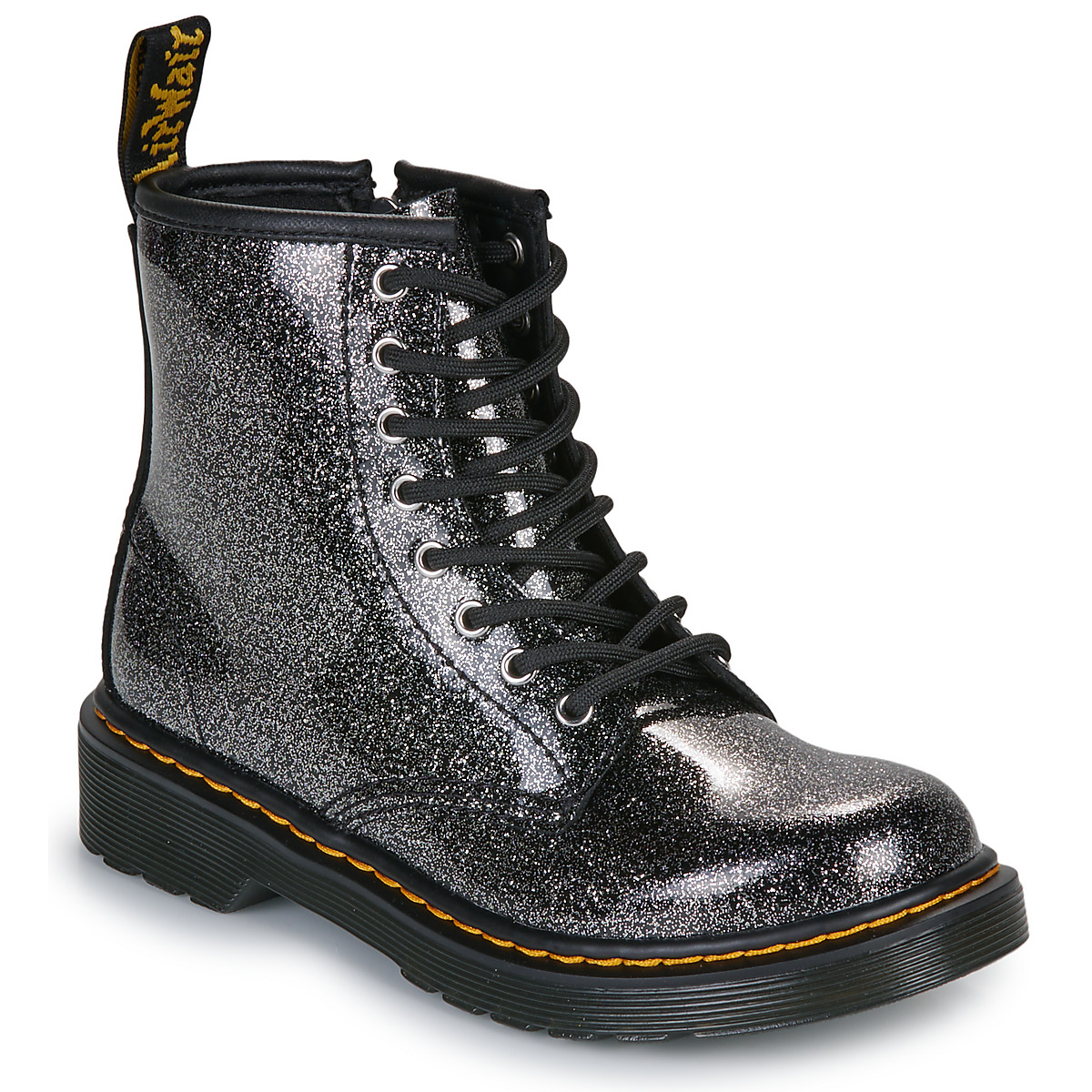 Dr. Martens - 1460 J Black Silver Nebula Glitter - Black / Glitter
