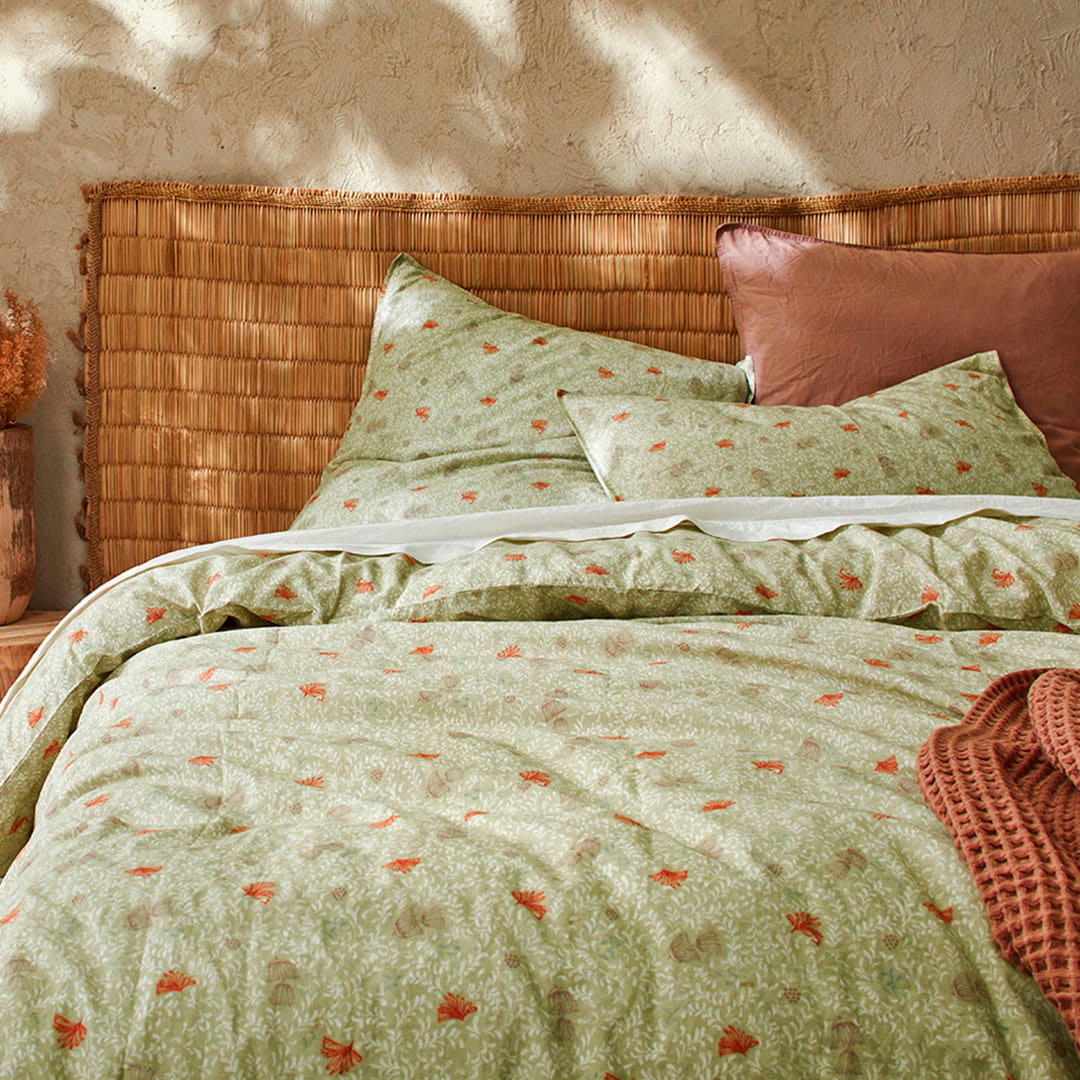 BIO INDIRA - Housse de couette li/coton organic jaune260x240 cm