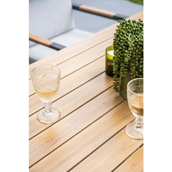 Gartentisch »Felini«, Aluminium, LxBxH: 160 x 84 x 72cm, carbon black / light teaklook