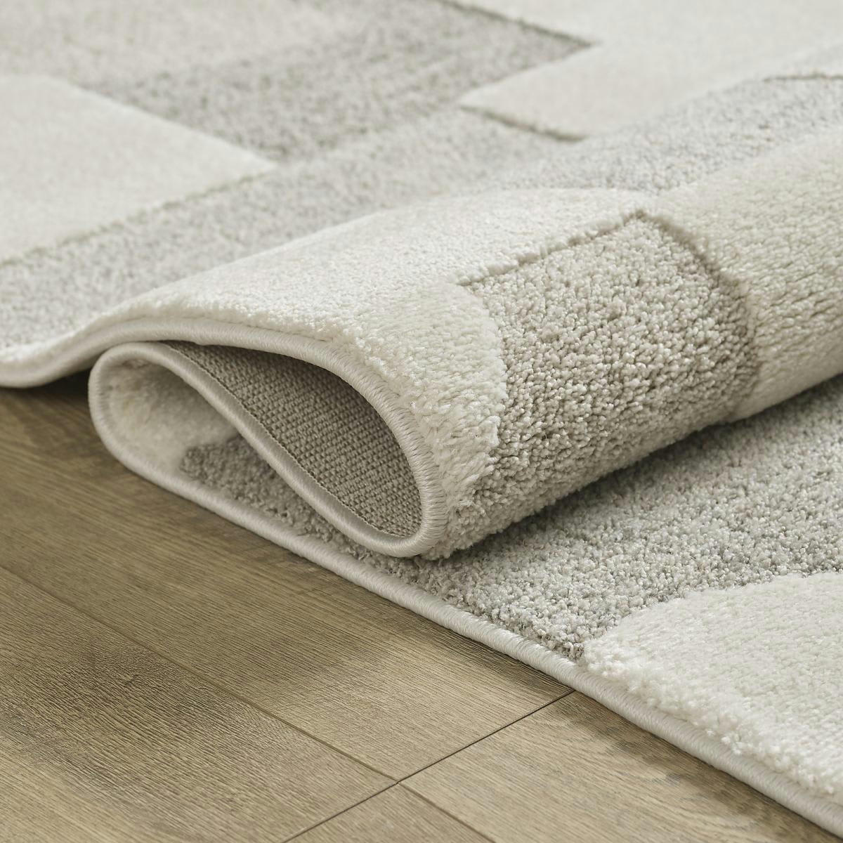 CERGEO - Tapis salon ecru 140x200