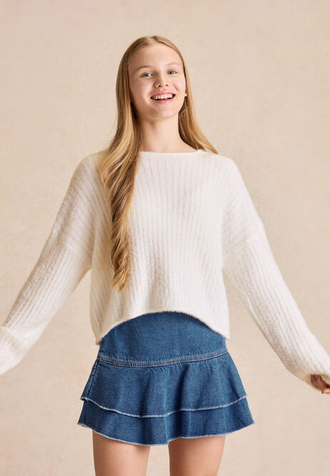 Older Girls Blue Denim Ra-Ra Skirt