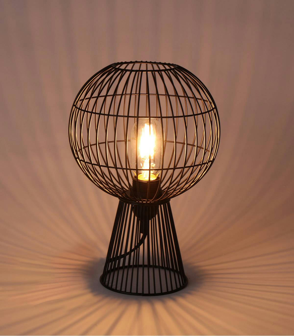 NOEMIE - Lampe en métal noir h.30 cm