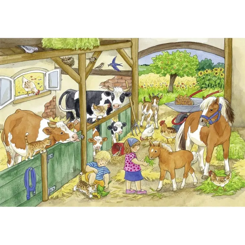 Puzzle 2er-Set Fröhliches Landleben