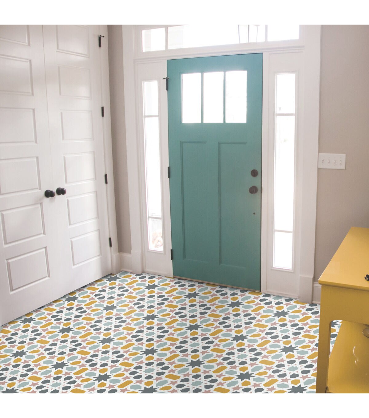 Calliope Colorful Moroccan Peel And Stick Floor Tile