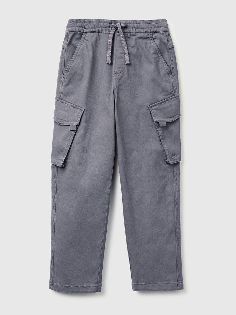 Stretch cotton cargo pants