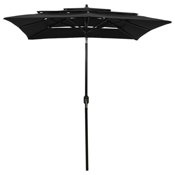 Parasol ogrodowy Czarny 2 x 2 m vidaXL
