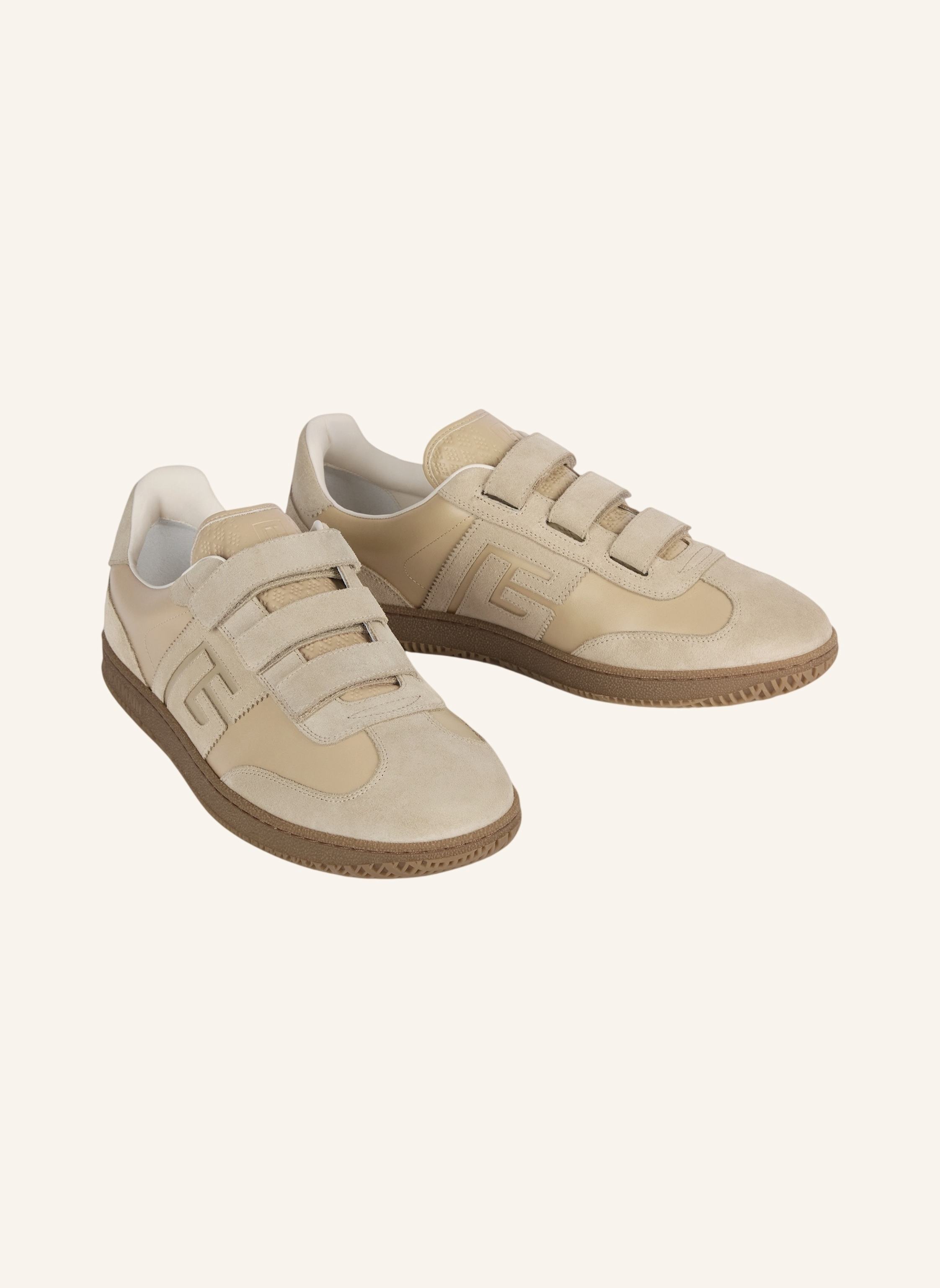 BALMAIN Balmain Swan Sneakers aus Glattleder und Wildleder