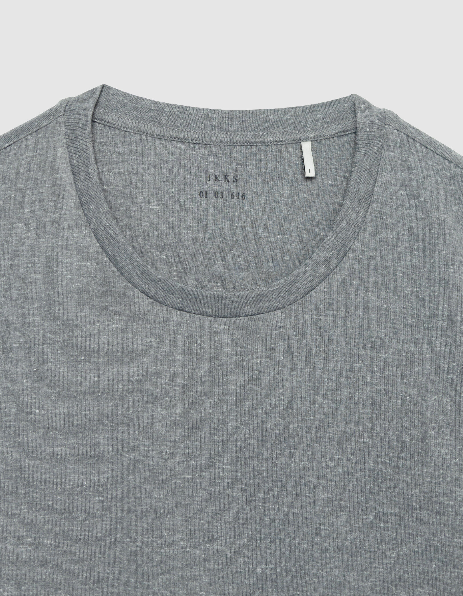 T-shirt col rond gris chiné DRY FAST Homme
