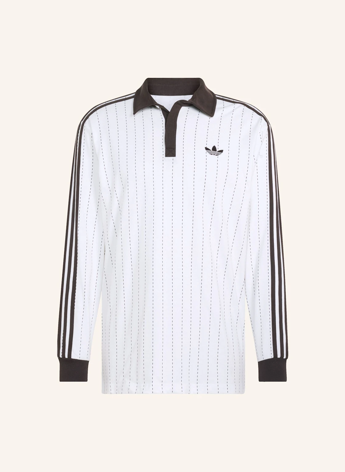 adidas Originals POLOSHIRT, NADELSTREIFEN, LANGÄRMELIG