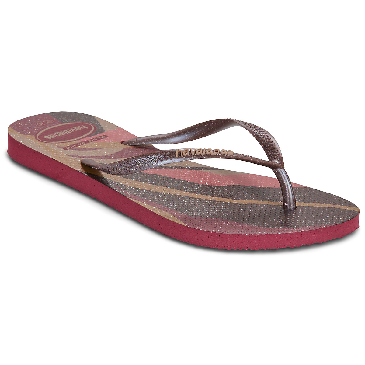 Havaianas - SLIM PALETTE GLOW - Bordeaux / Brown