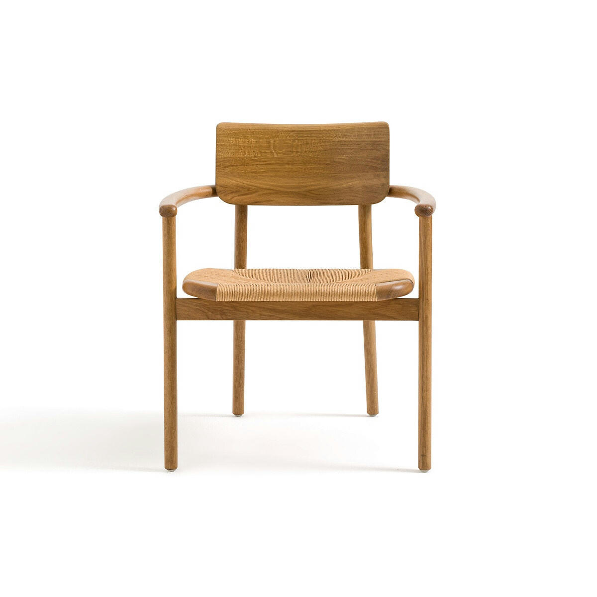 Fauteuil chêne massif et tressage, Pipo