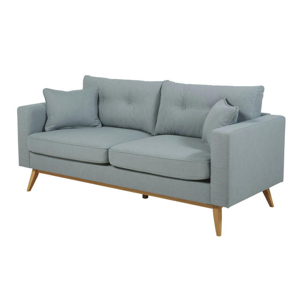 Brooke - Canapé style scandinave 3/4 places bleu glacier