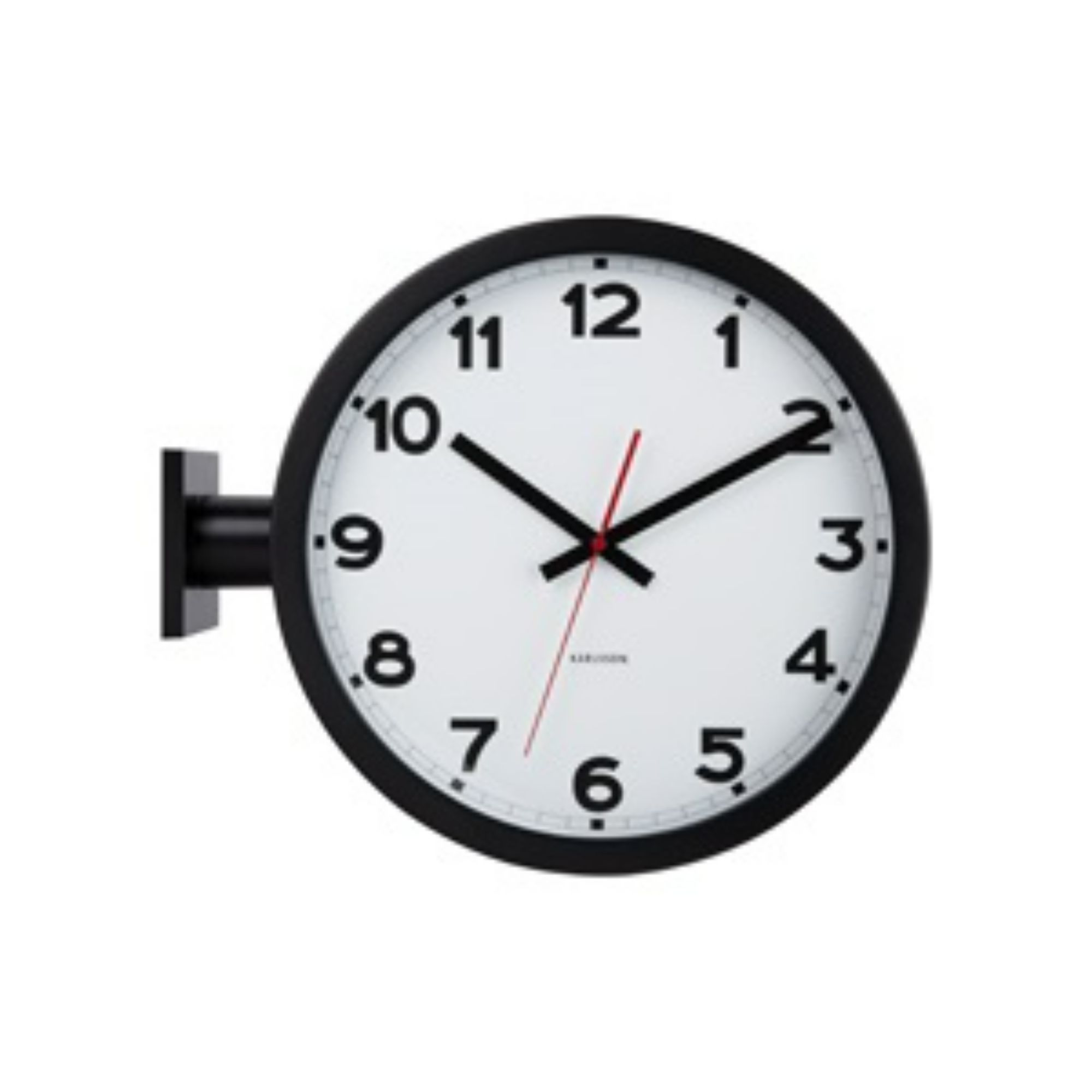 Karlsson wandklok New Classic Double Sided - zwart - 13x44.5x38cm
