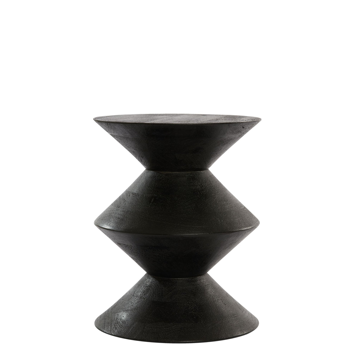 Light & Living bijzettafel Larus - zwart - Ø40cm